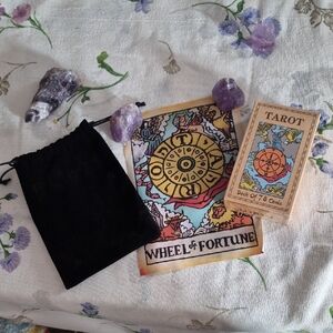 Full Size Smith Waite Design/ Wheel Of Fortune  Tarot Deck With Guide Book